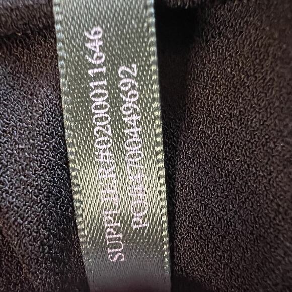 Ralph Lauren Women's Medium Tunic Blouse Black Stretchy 3/4 Sleeves Keyhole - Picture 11 of 11